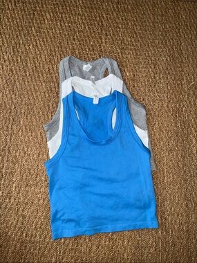 90 Degree By Reflex Tank Tops - Blue, White, Gray (3-Pack)